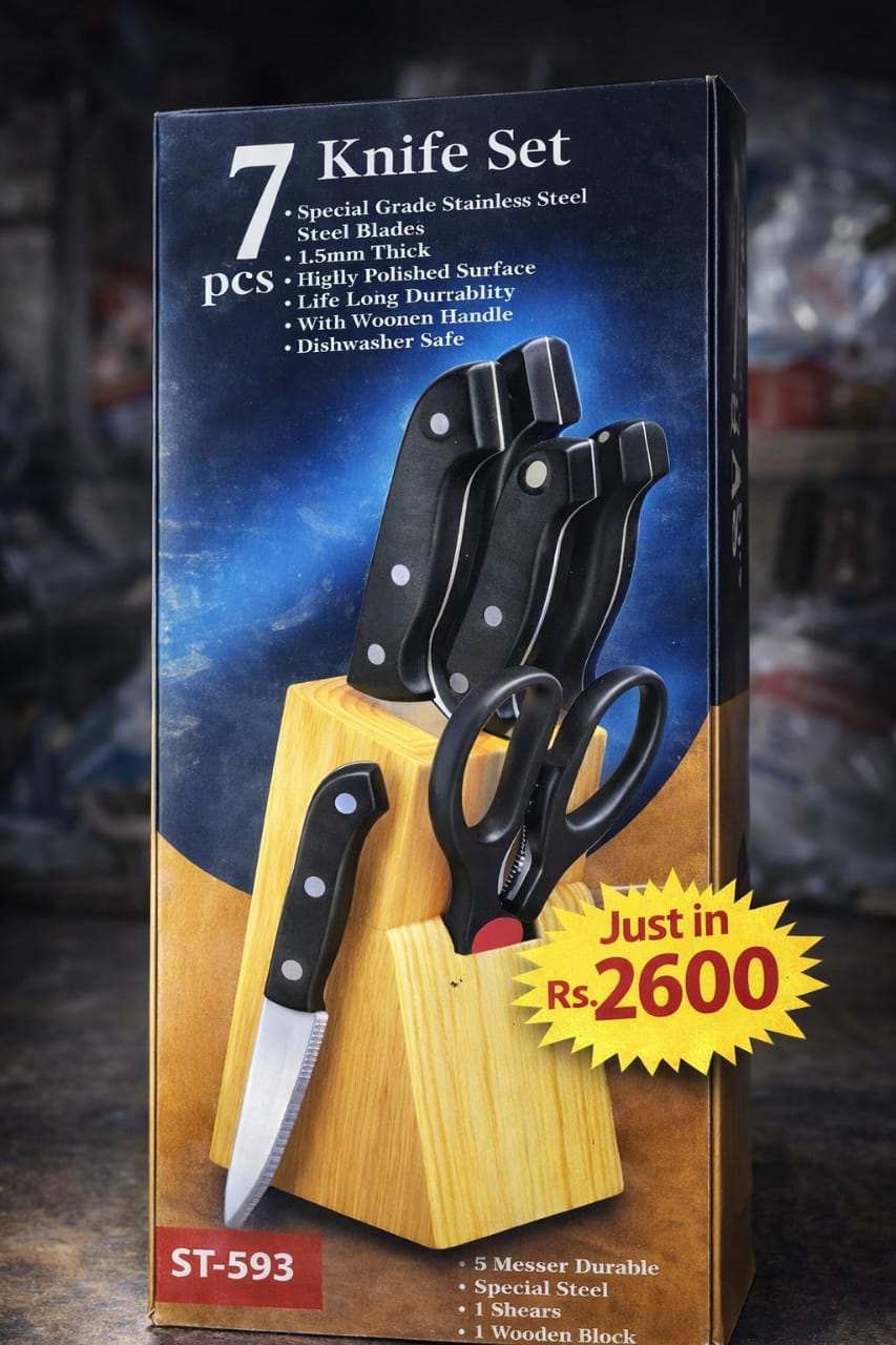 WhatsApp Image 2026-07-04 at 9.31.11 PM 🔥 Premium 7 PCS Knife Set Available! 🔥 - Image 1