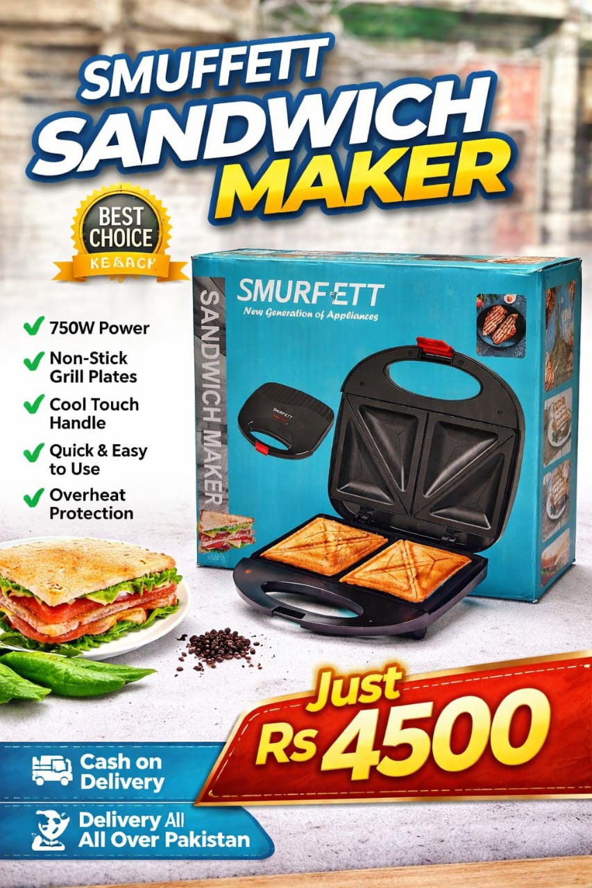 WhatsApp Image 2026-07-06 at 12.41.32 PM 🔥 Hot Deal – Smurfett Sandwich Maker 🔥 - Image 1